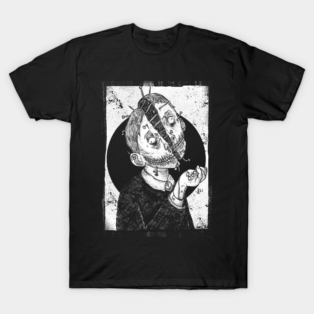 Tooth and Nail (White print) T-Shirt by Bloody Savage